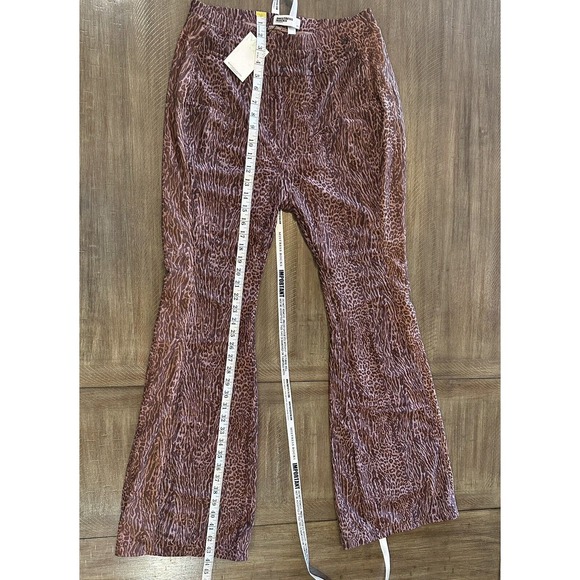 NWT Mistress Rocks Los Angeles Size Large Say When Animal Print Flare Mesh Pants - Picture 10 of 14
